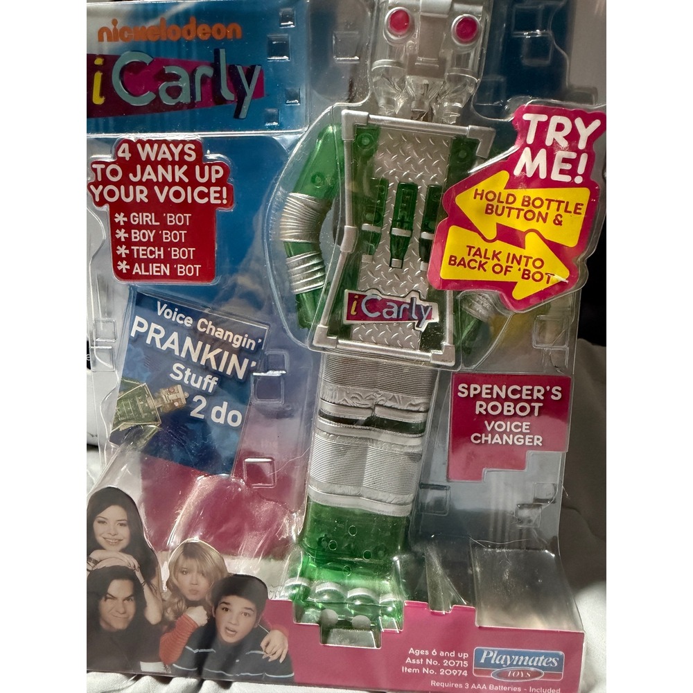 Vintage Nickelodeon iCarly Spencer's Robot Voice Changer Playmates New HTF